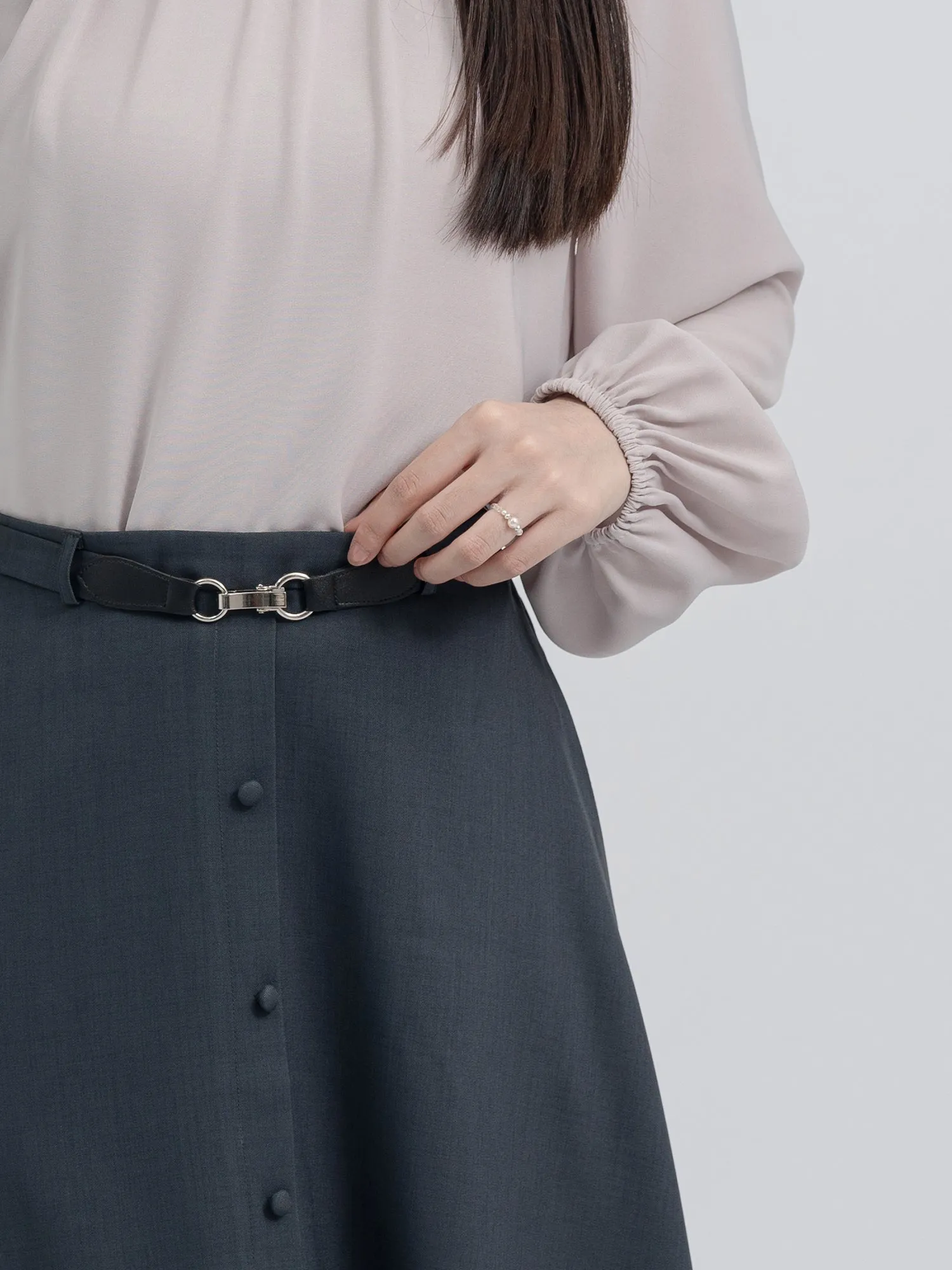 Miriam Buckled A-line Skirt