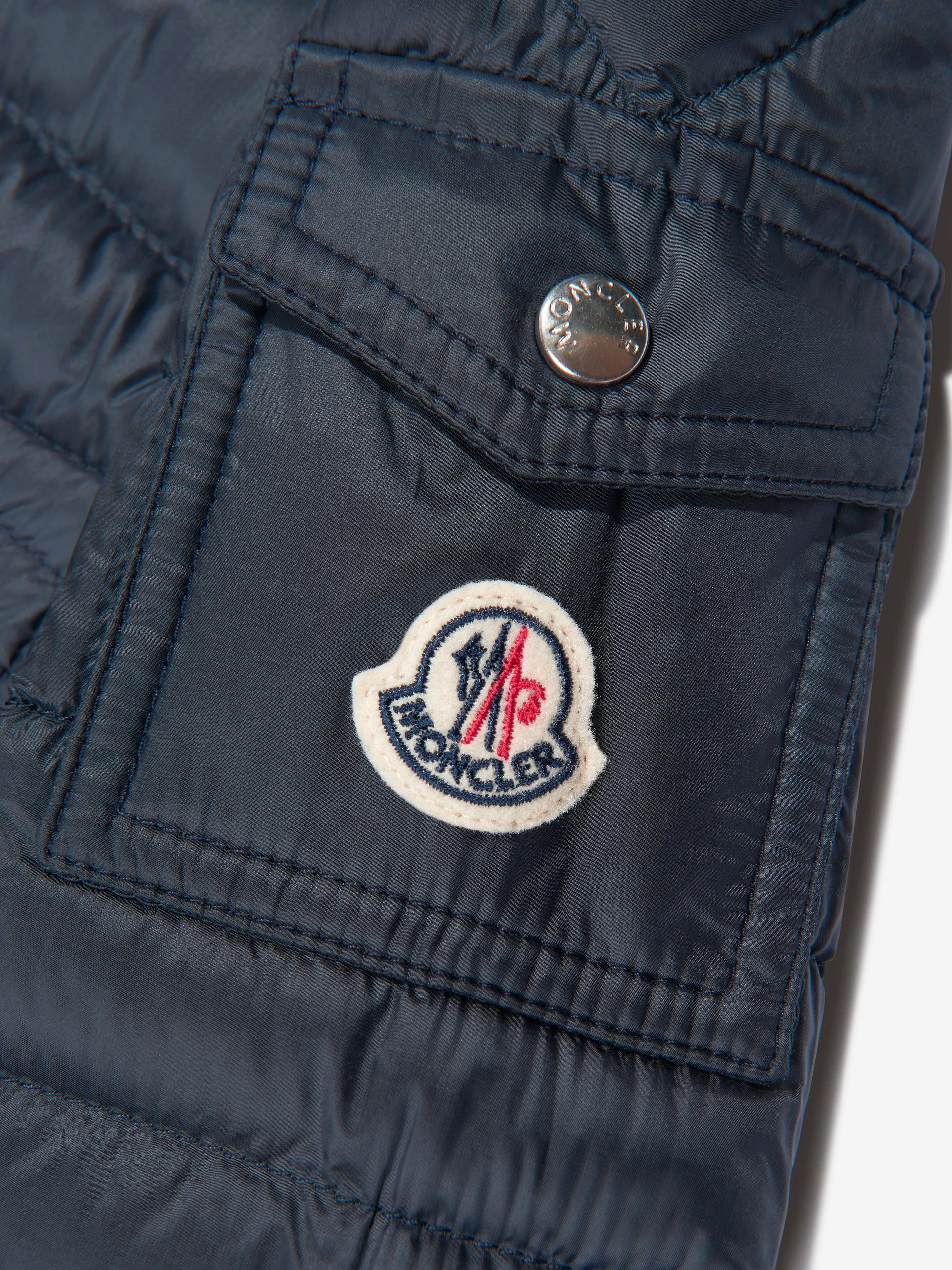 Moncler Enfant Boys Down Padded Lauros Jacket in Navy