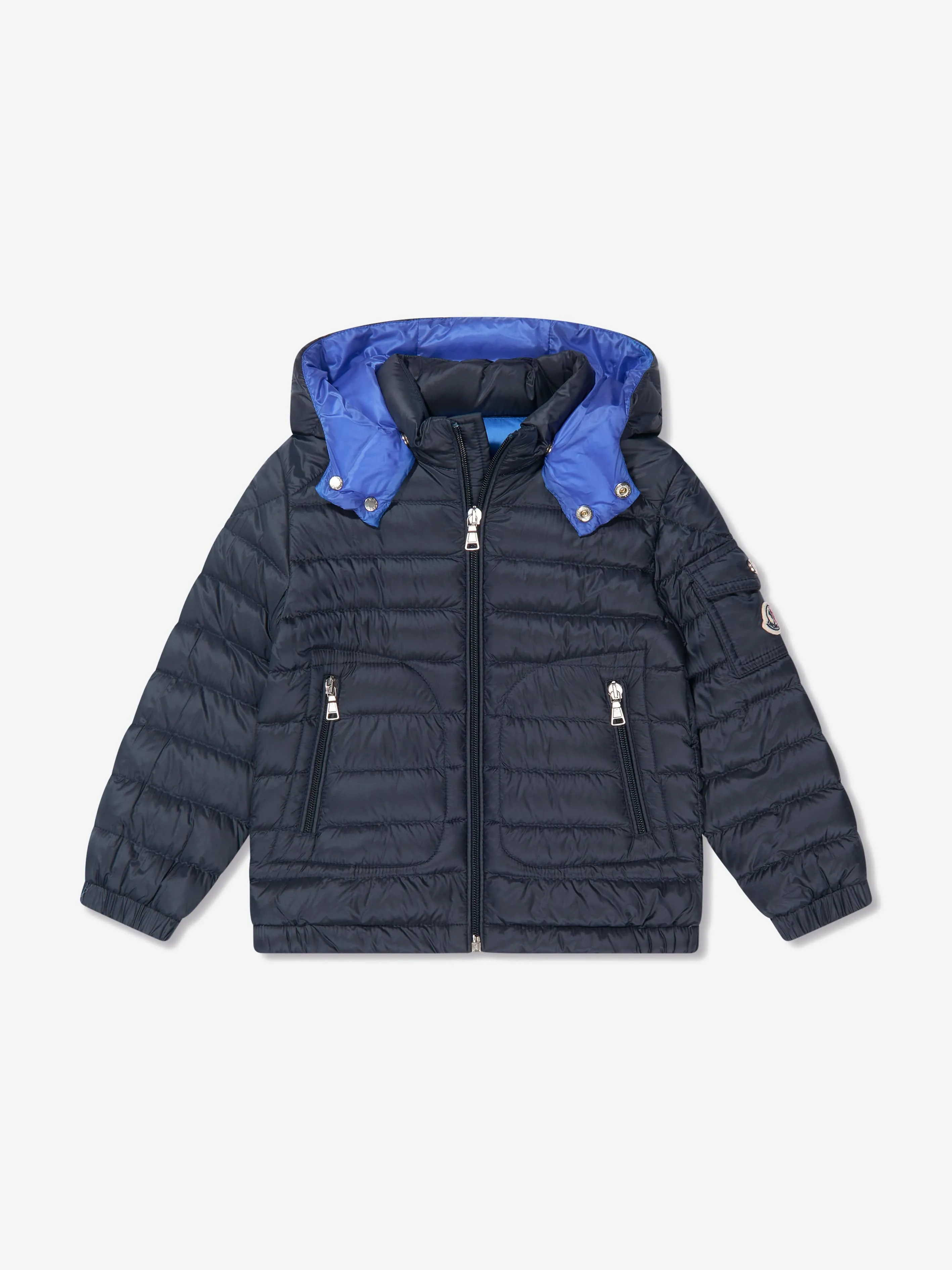 Moncler Enfant Boys Down Padded Lauros Jacket in Navy