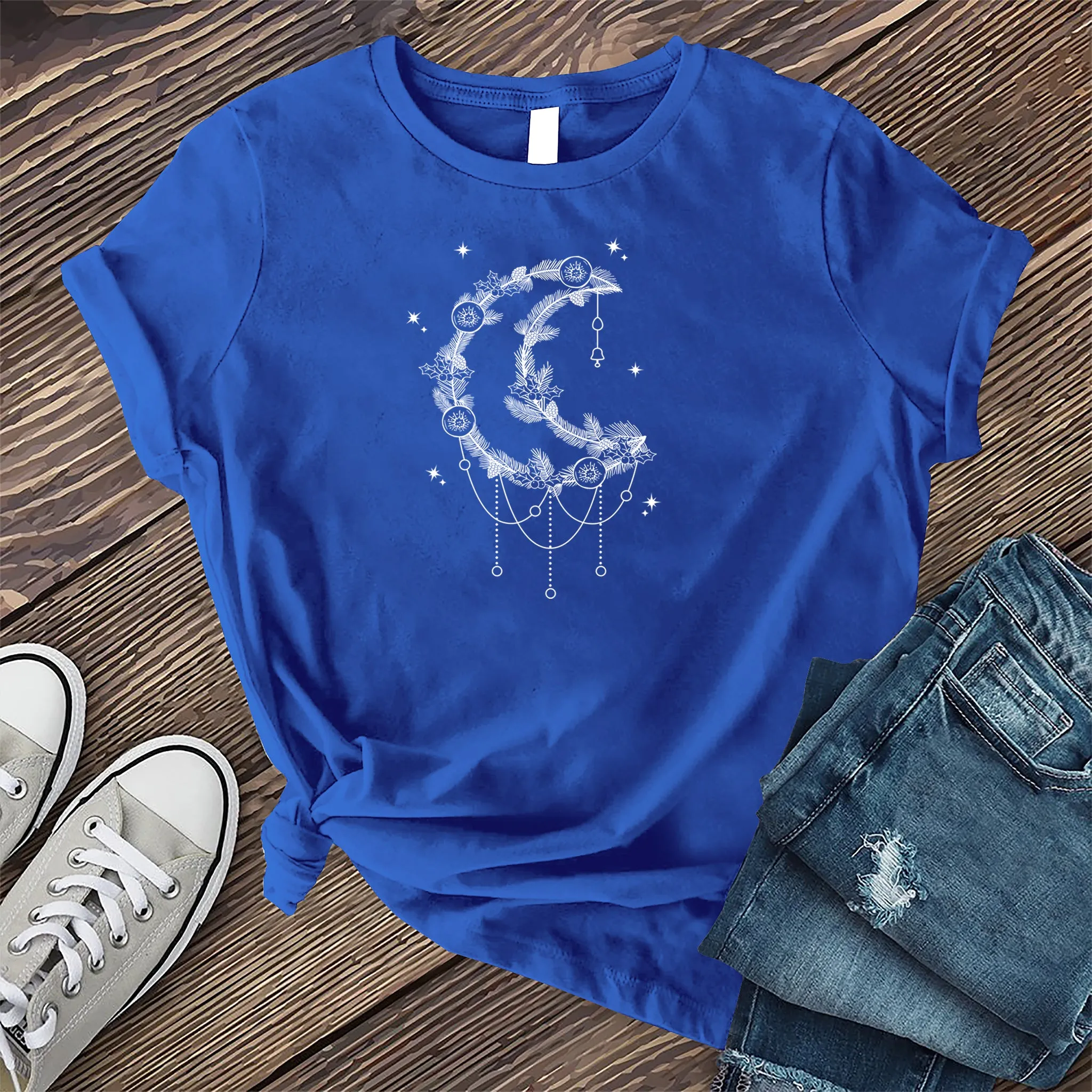 Moonlight Winter Wreath T-Shirt