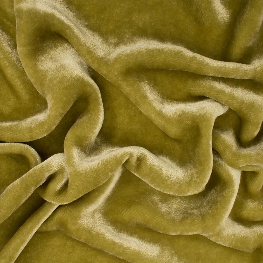 Moss Green Plain Velvet