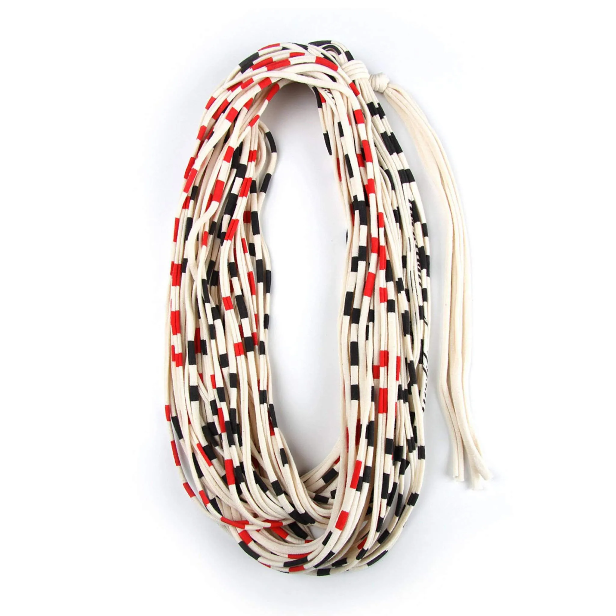 Necklush Infinity Scarf / Red & Black Stripe / Unisex