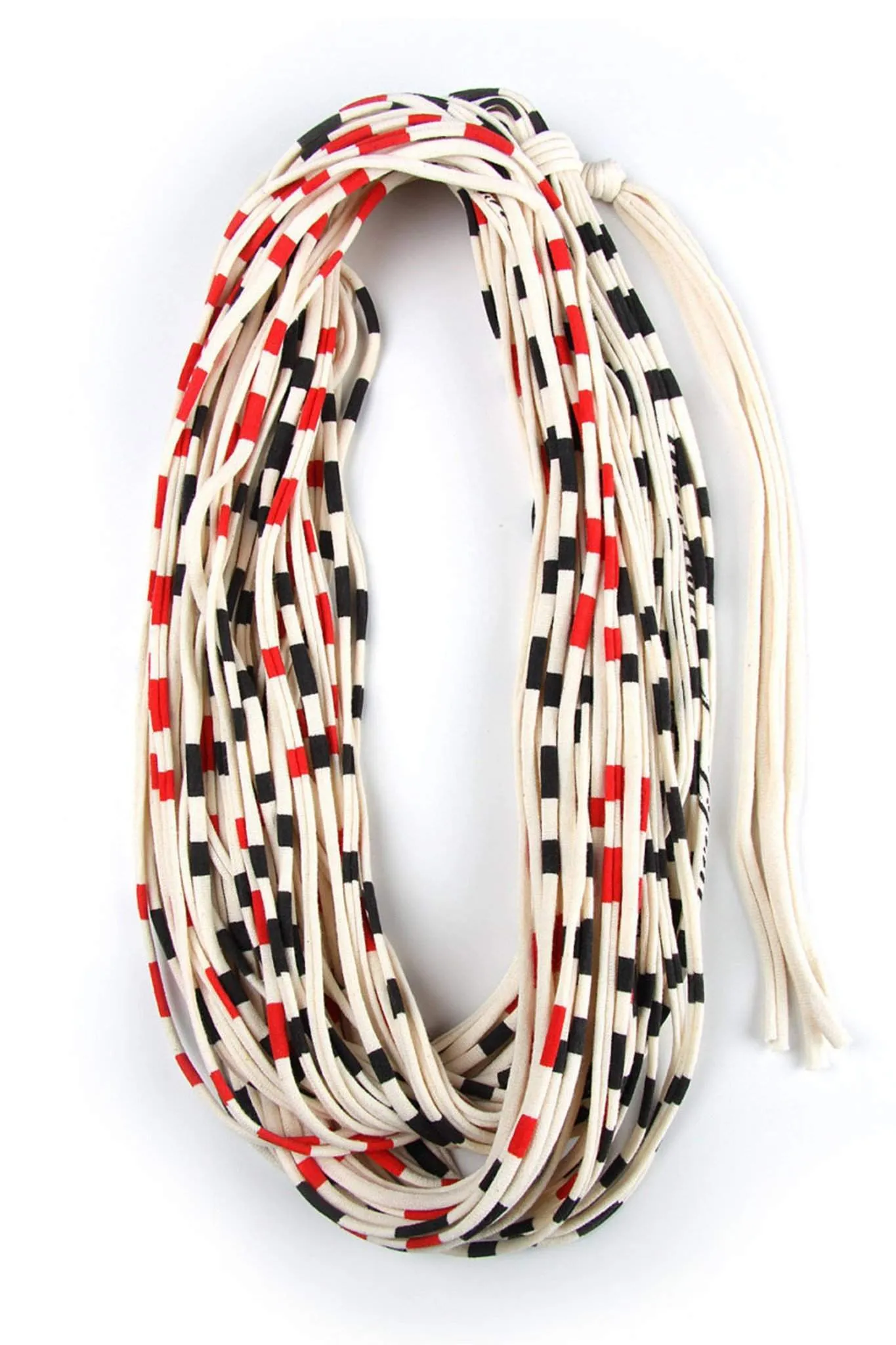 Necklush Infinity Scarf / Red & Black Stripe / Unisex