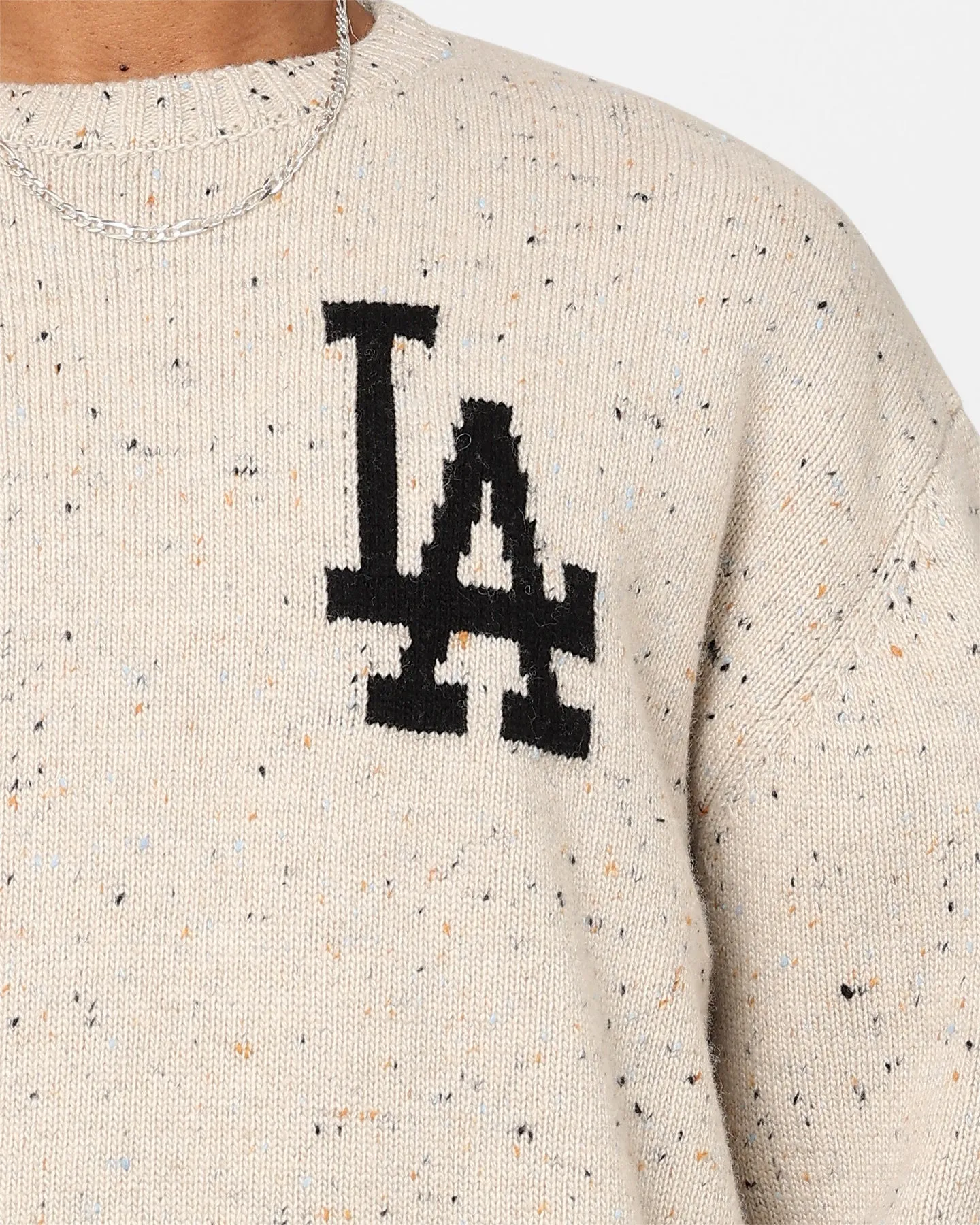 New Era Los Angeles Dodgers Oversized Knit Sweater Stone