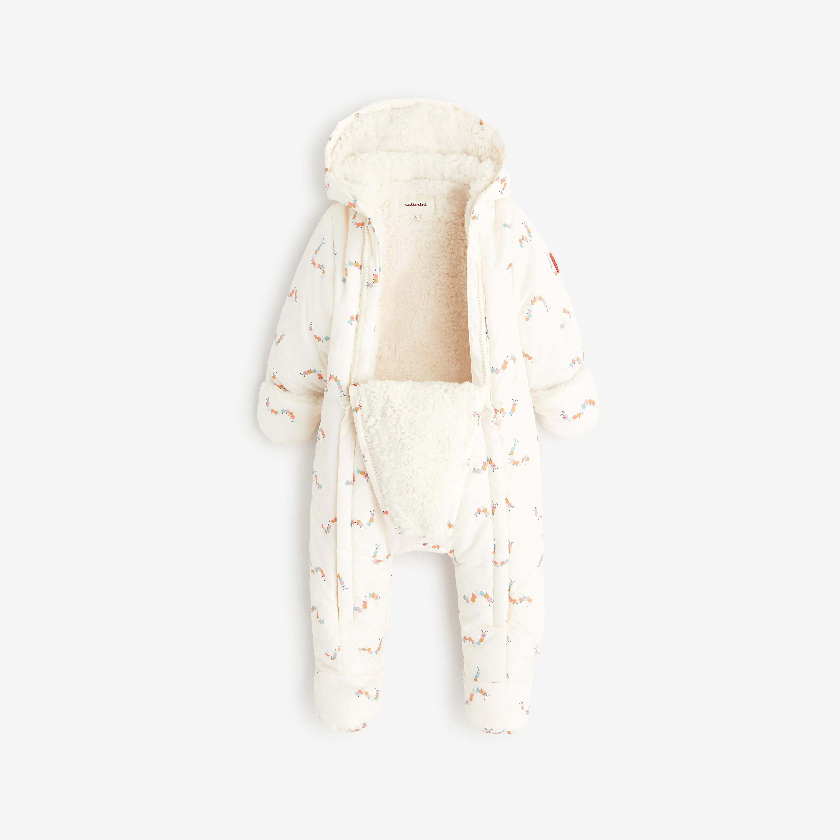 Newborn off white snowsuit