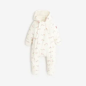 Newborn off white snowsuit