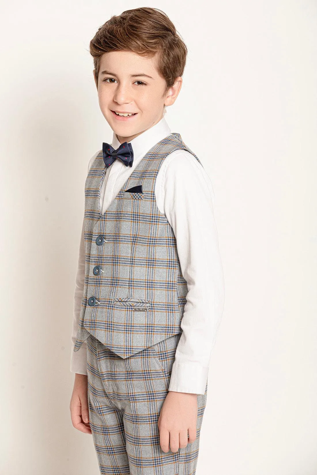 One Friday Charcoal Houndstooth Boys' Waistcoat