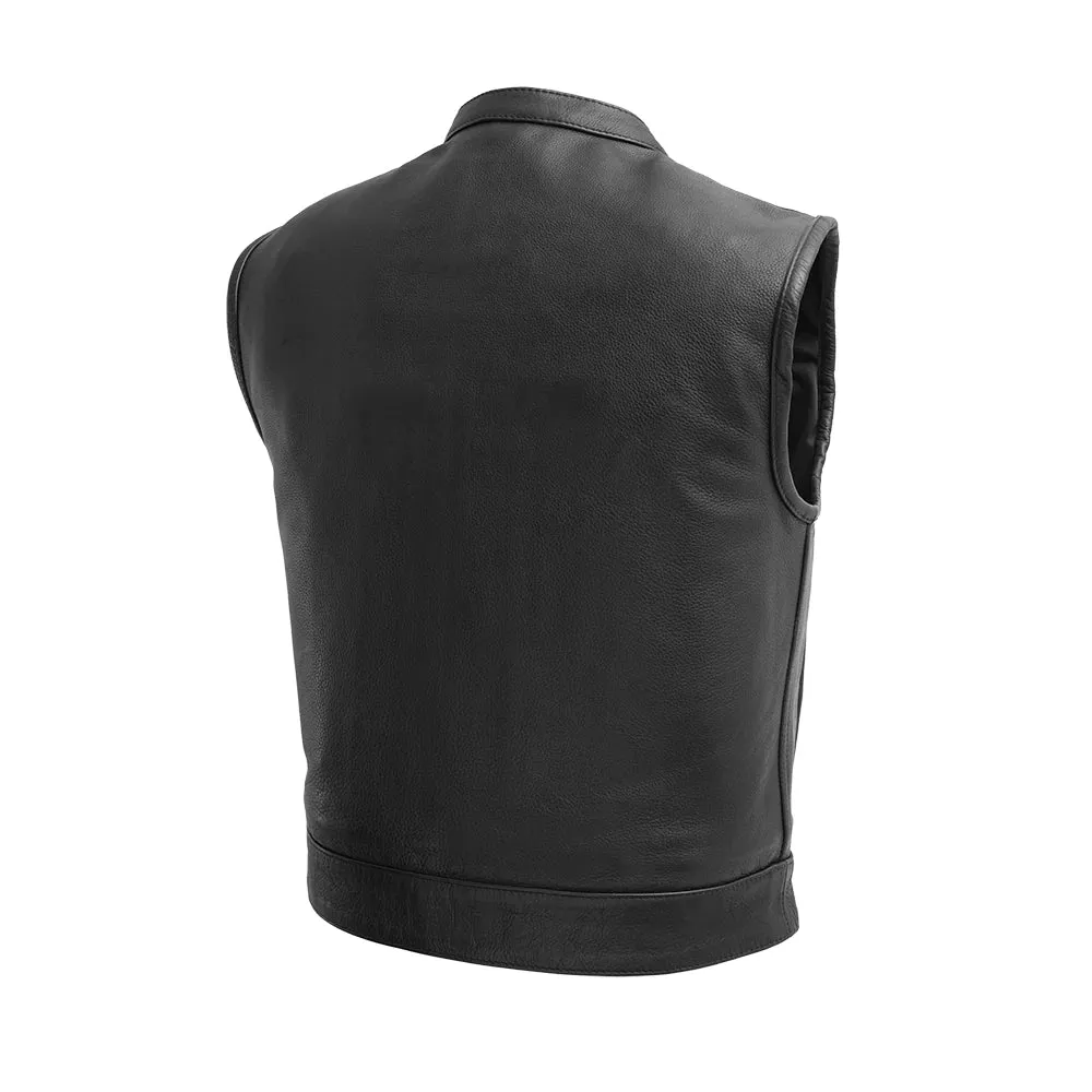 Pico - Men's Motorcycle Black Cowhide Leather Vest