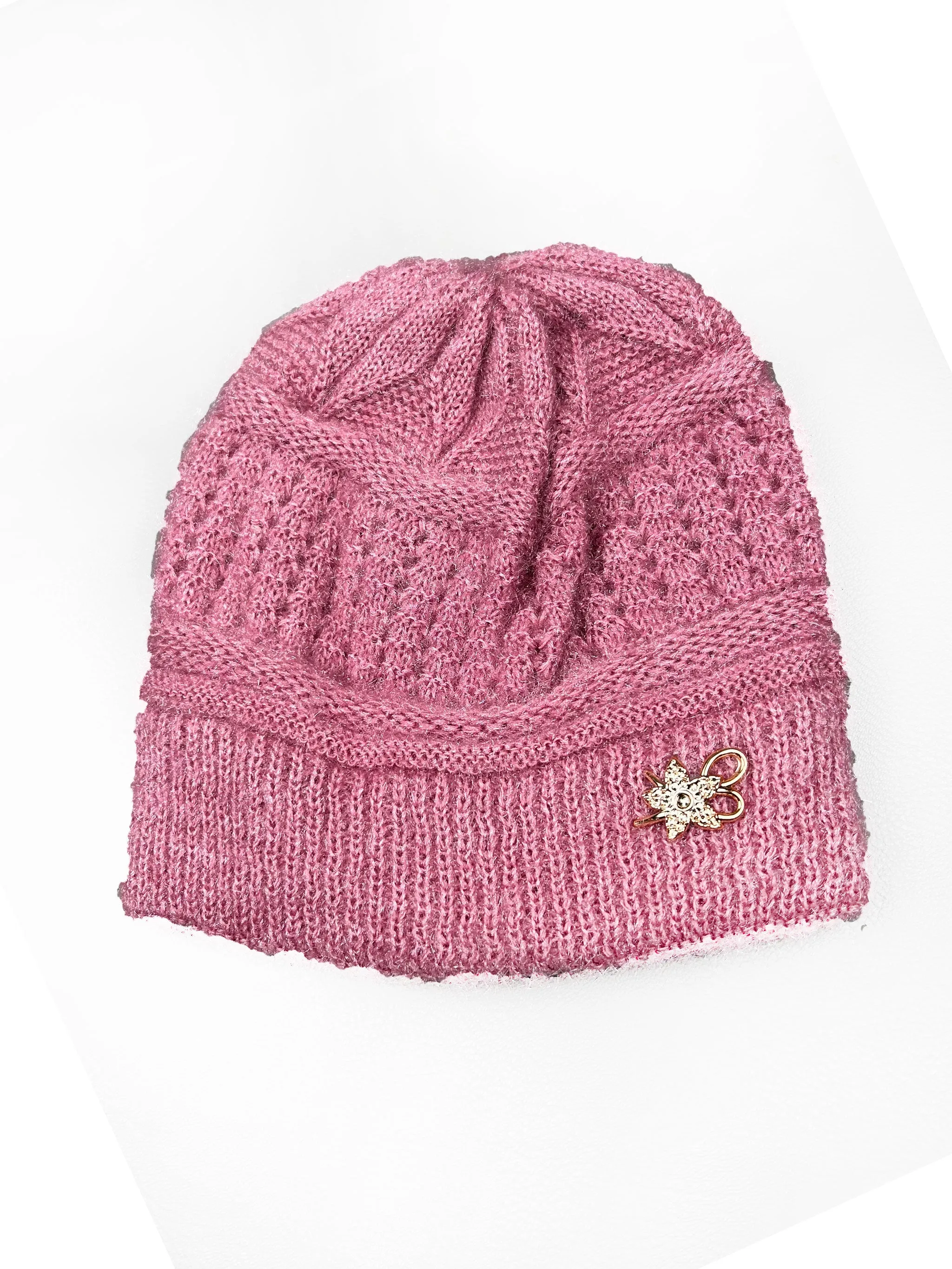 Pink Beanie Winter Cap For Women's/Girls WWC14