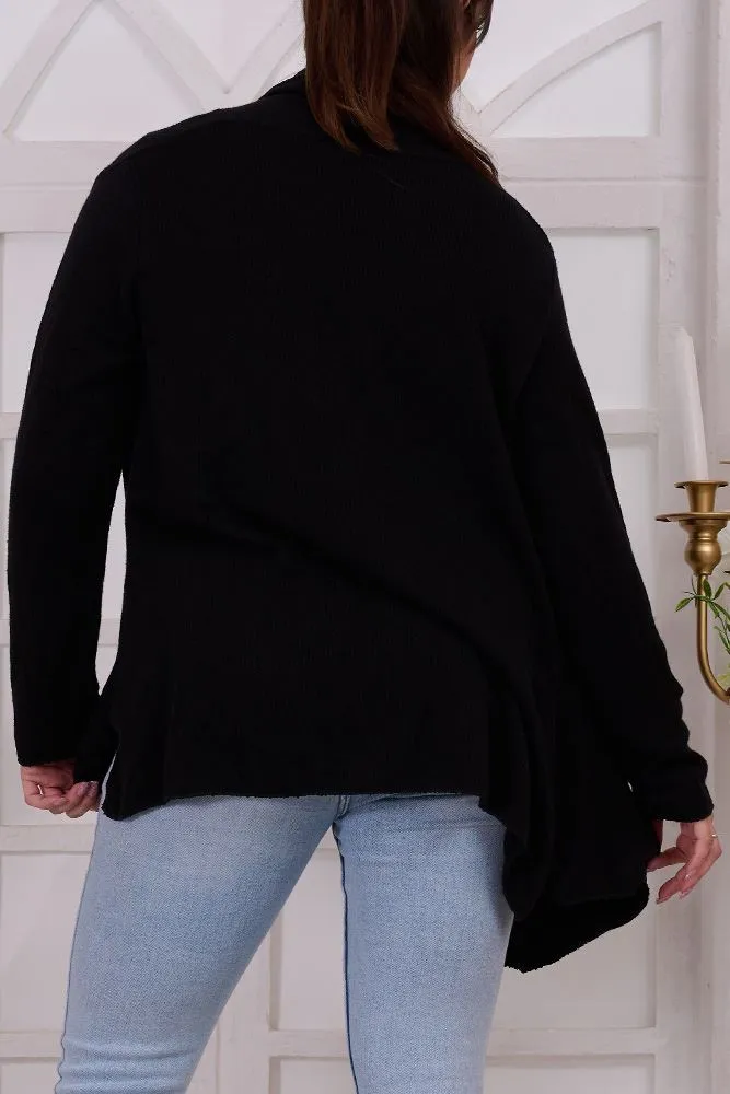 Plain Fine Knit Viscose Cardigan