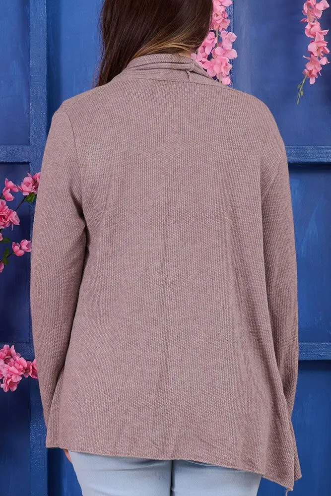 Plain Fine Knit Viscose Cardigan