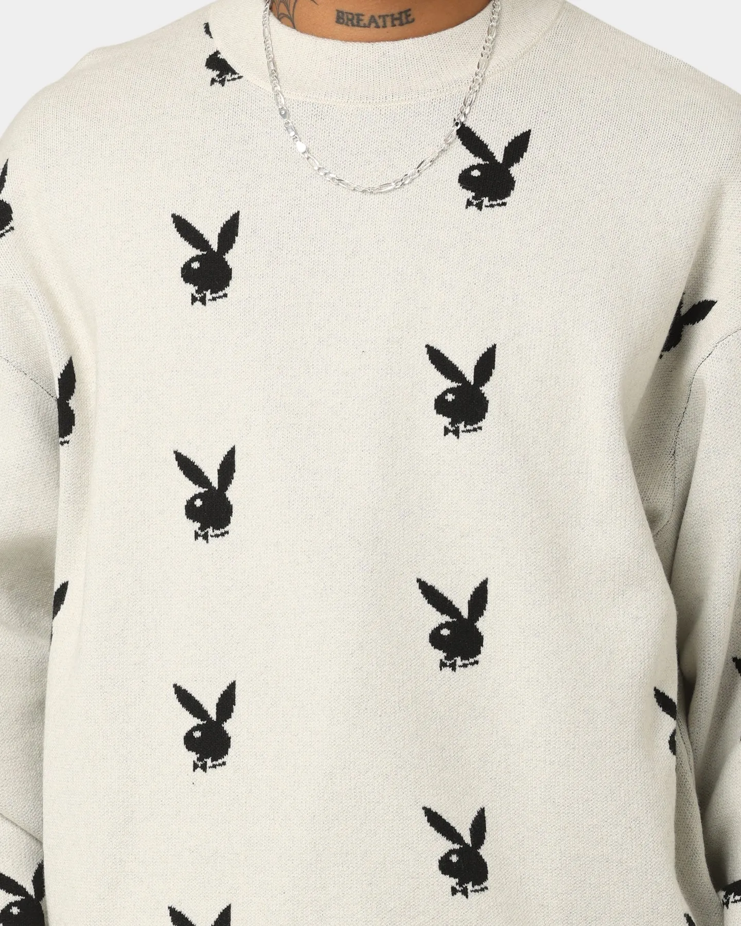 Playboy By CK Bunny Knit Sweater V2 Off White