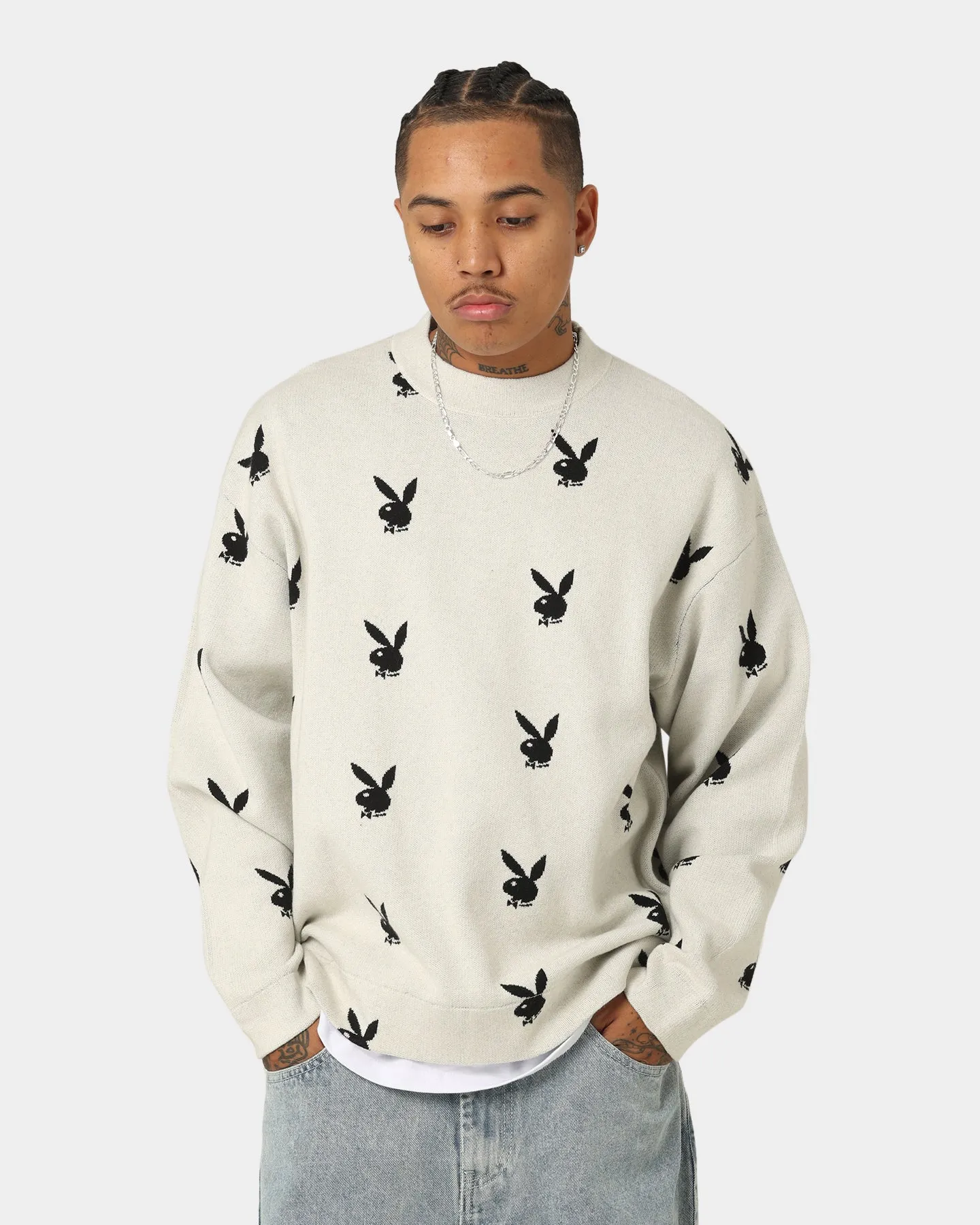 Playboy By CK Bunny Knit Sweater V2 Off White