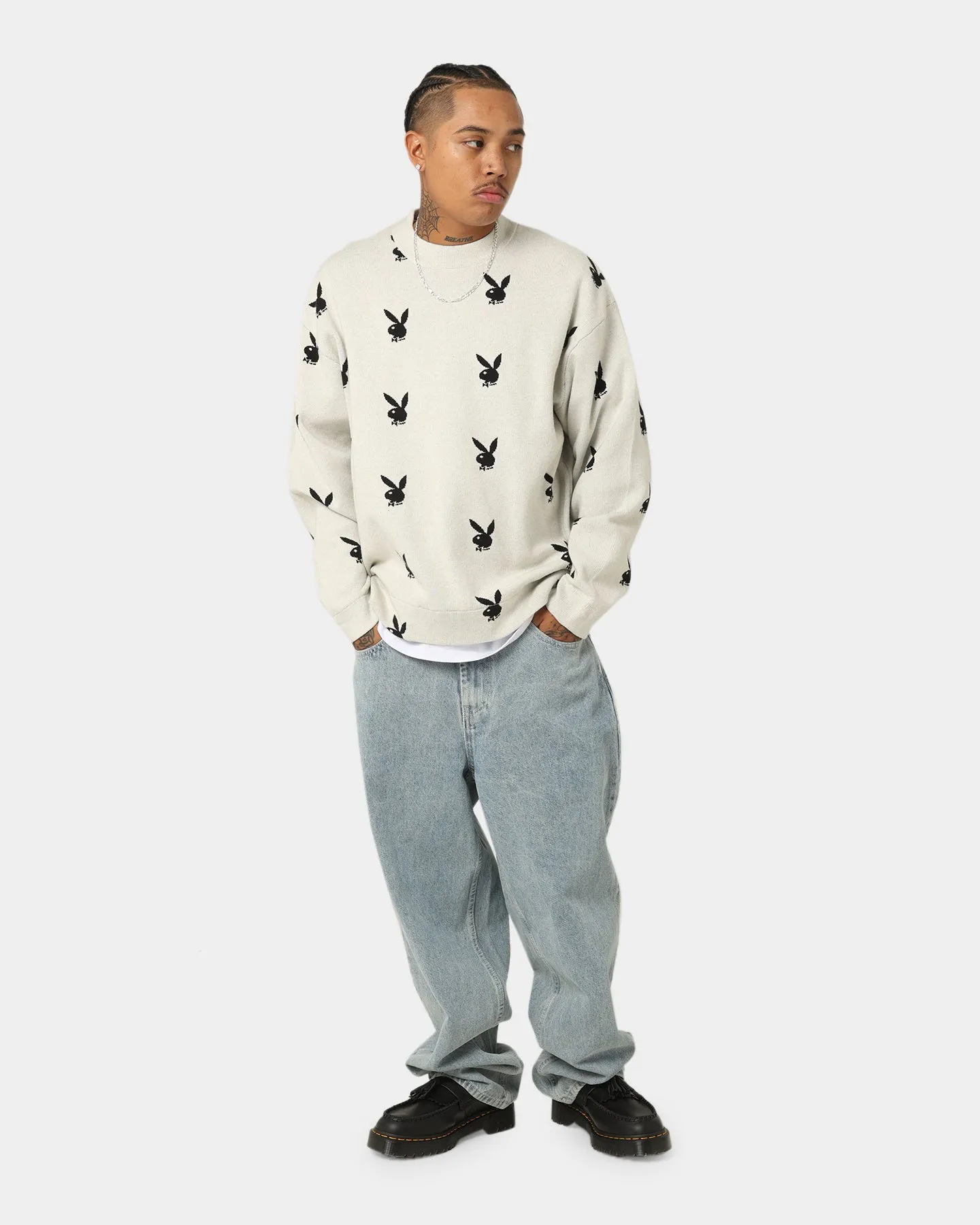 Playboy By CK Bunny Knit Sweater V2 Off White