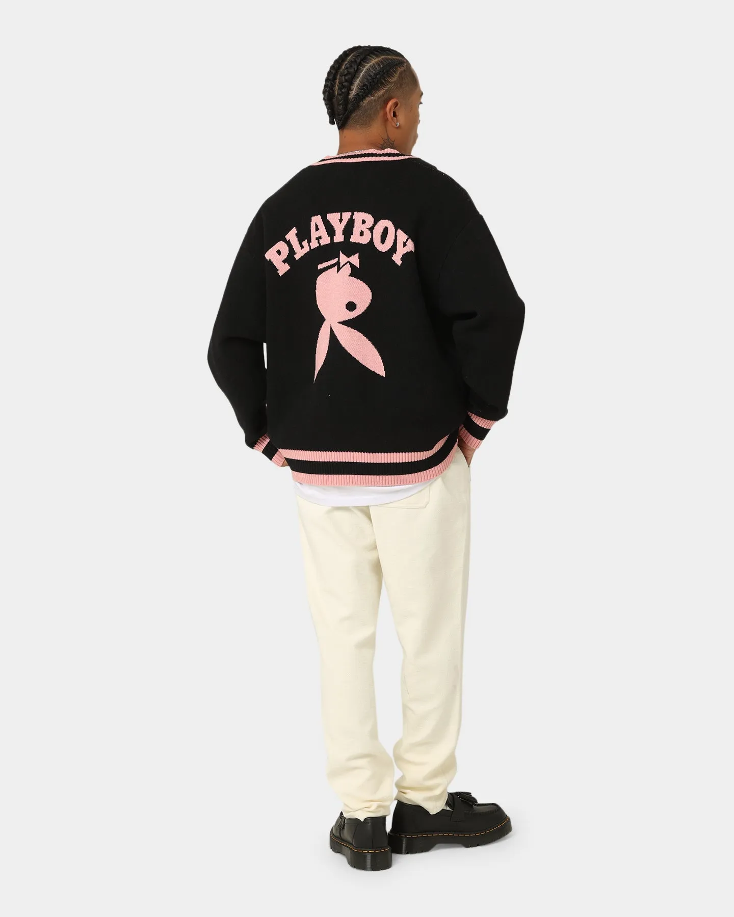 Playboy By CK Collegiate Cardigan Black/Pink