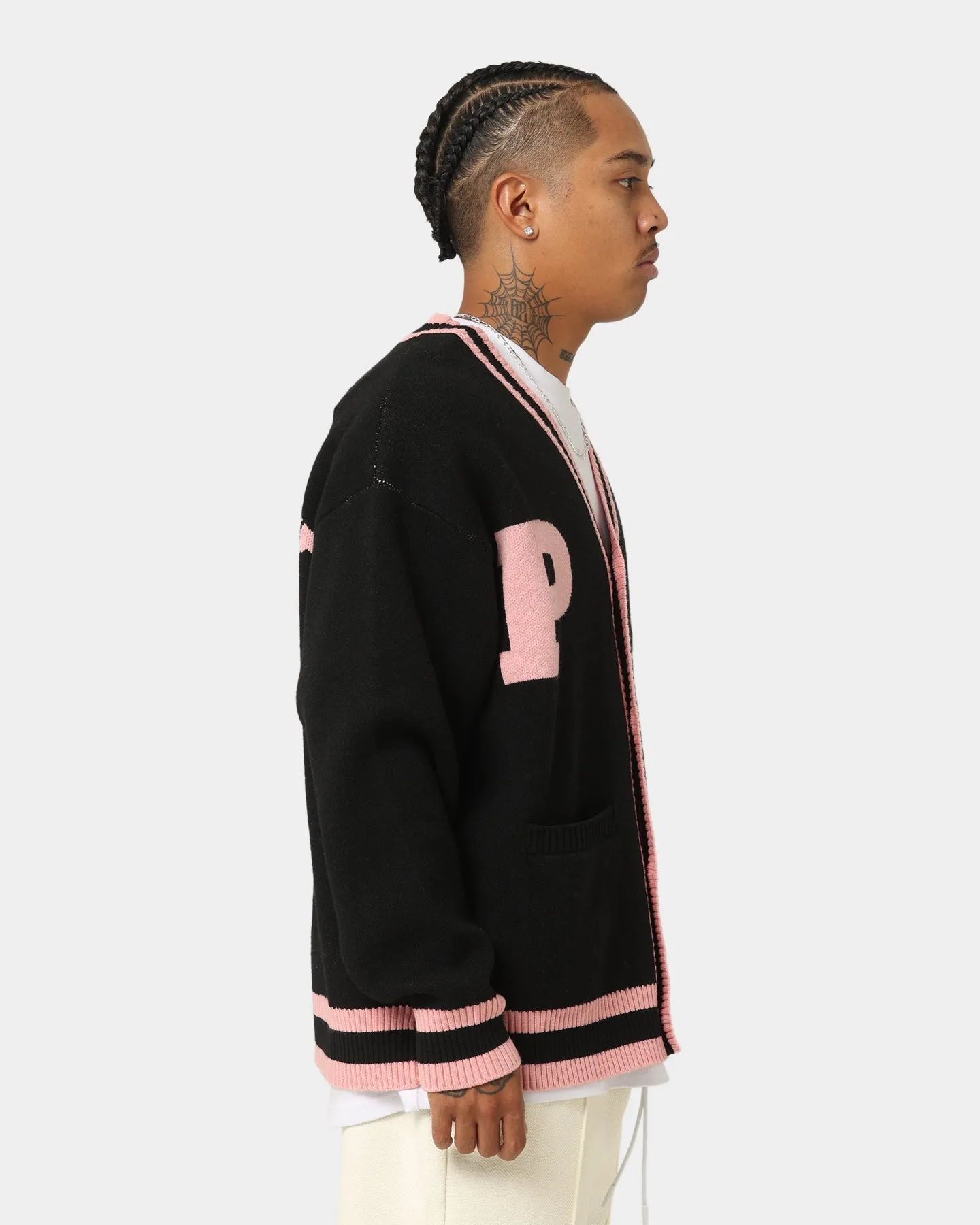 Playboy By CK Collegiate Cardigan Black/Pink