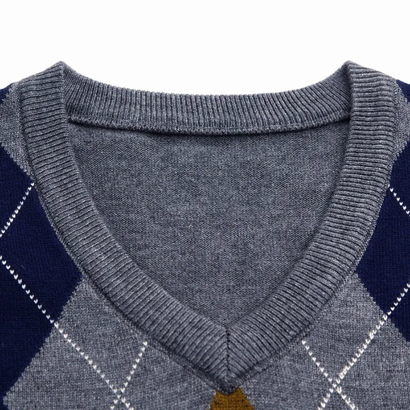 Pullover V Neck Slim Fit Sweater Vest