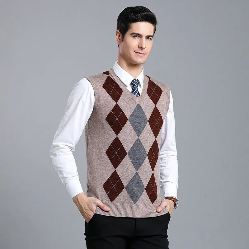 Pullover V Neck Slim Fit Sweater Vest