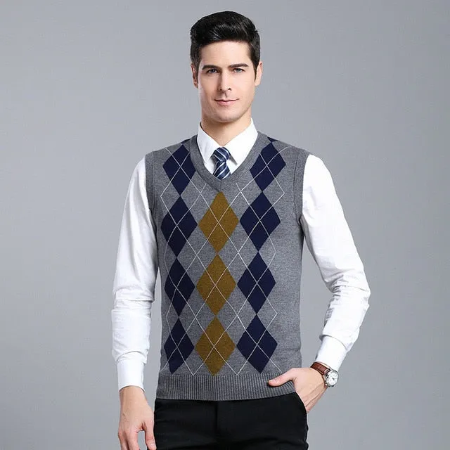 Pullover V Neck Slim Fit Sweater Vest