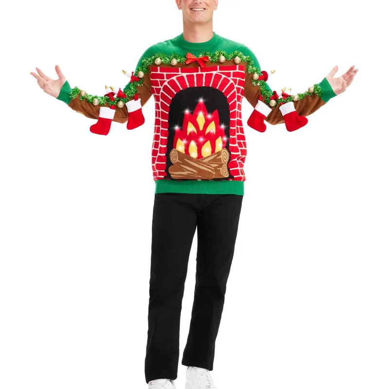 Radiant Festive Holiday Sweater with Lights