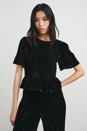 Rails Rosie Top in Black Velvet