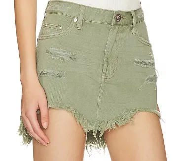 Relaxed Denim Mini Skirt