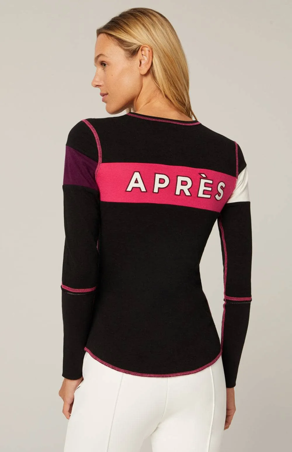 Retro Apres Crew | Black/Pink