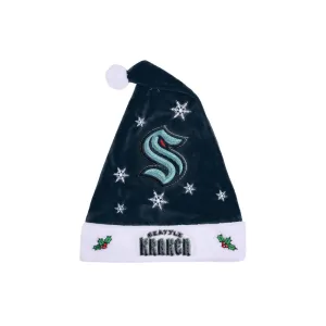 SEATTLE KRAKEN SNOWFLAKE SANTA HAT