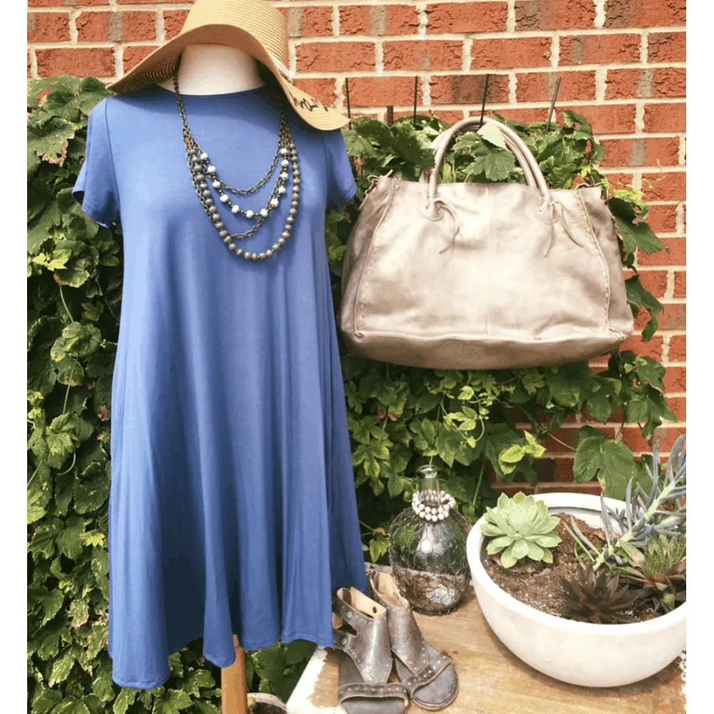 Short Sleeve Swing Tunic Dress