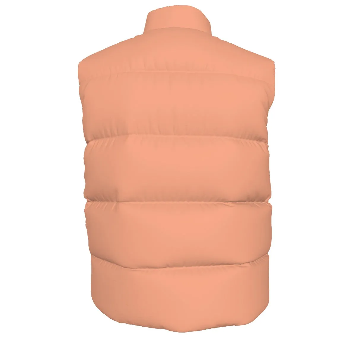 Sixty Eight 93 Logo White Peach Unisex Puffer Vest