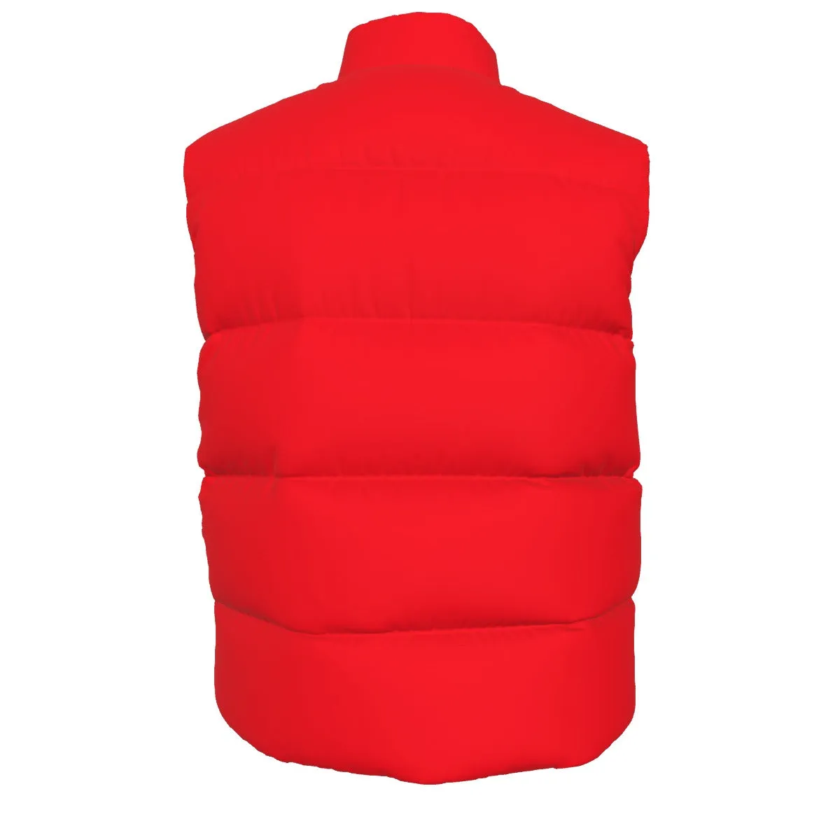 Sixty Eight 93 Logo White Red Unisex Puffer Vest