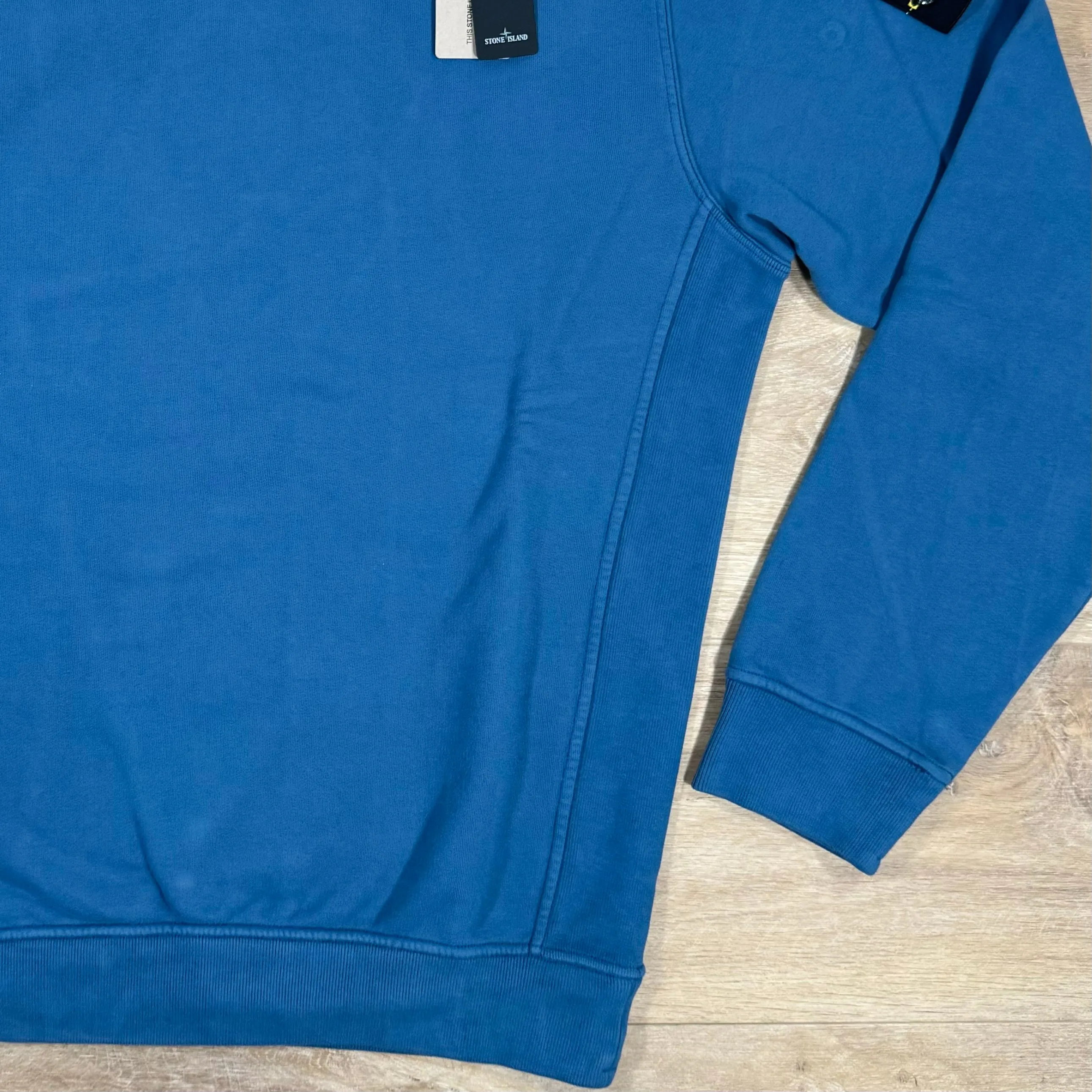 Stone Island Garment Dyed Crewneck Sweatshirt in Avio Blue