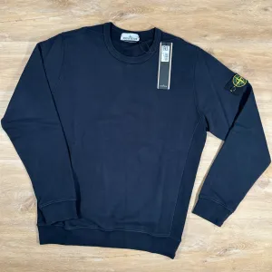 Stone Island Garment Dyed Crewneck Sweatshirt in Navy