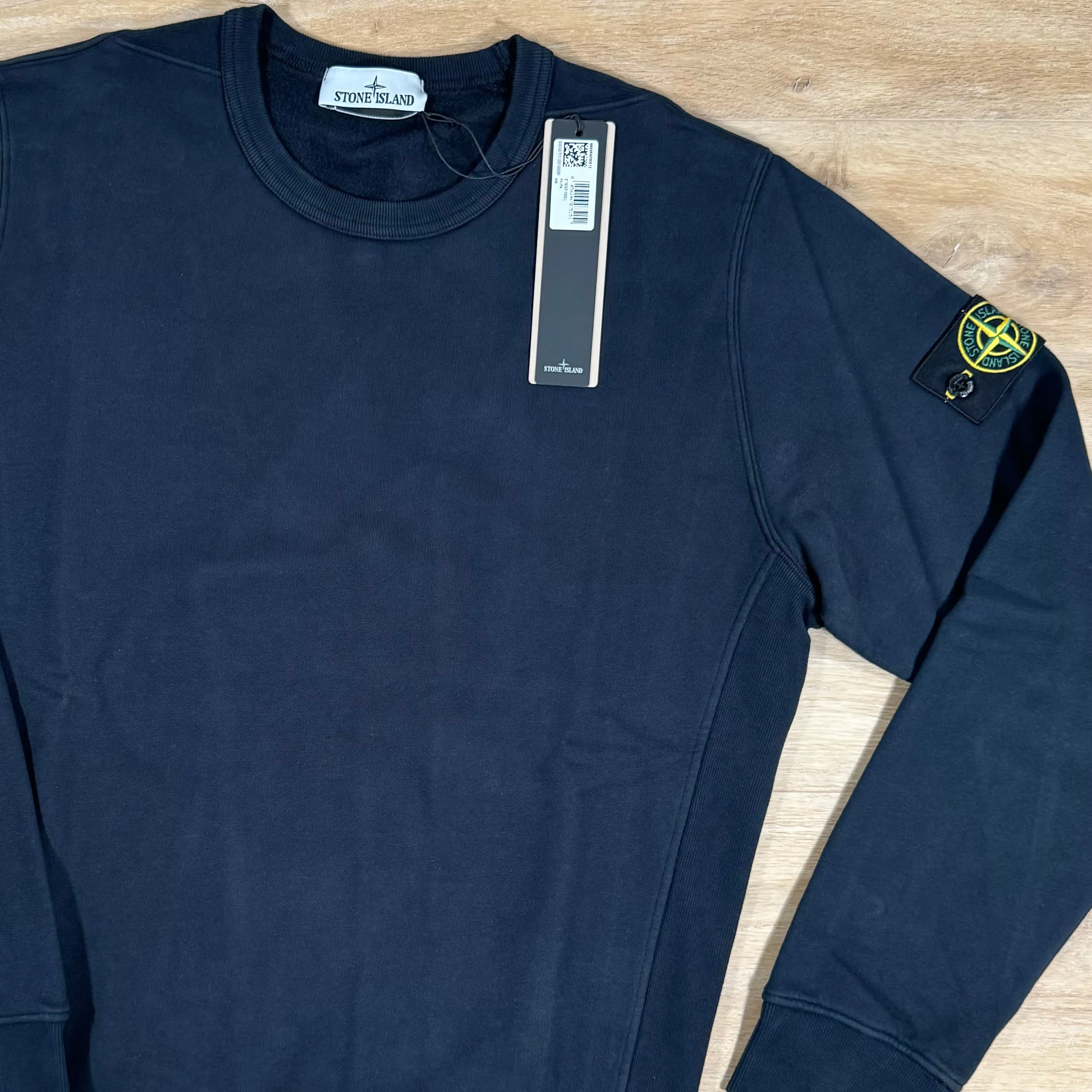 Stone Island Garment Dyed Crewneck Sweatshirt in Navy