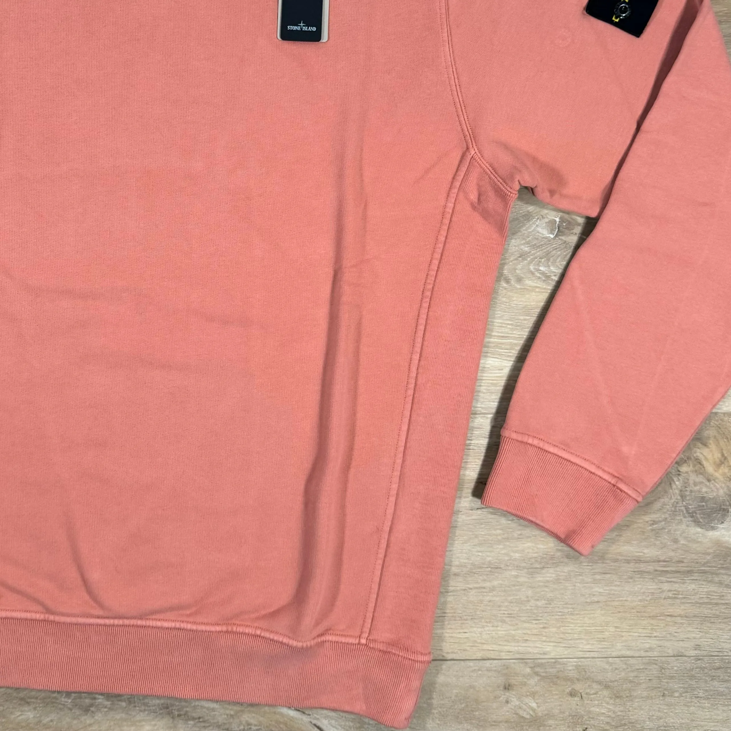 Stone Island Garment Dyed Crewneck Sweatshirt in Orange