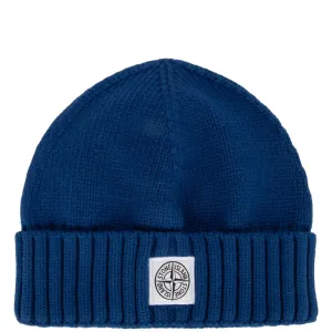 Stone Island Junior Blue Beanie