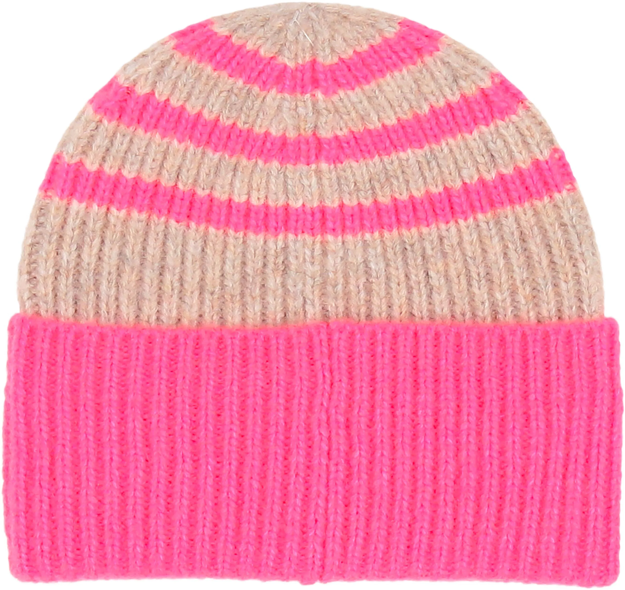 Striped Bi Color Knit Beanie