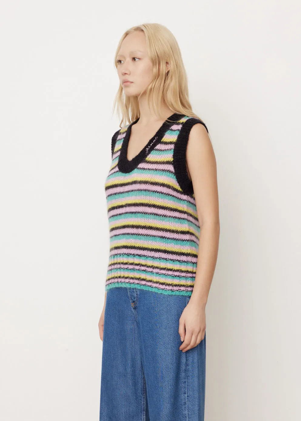 Striped Mohair Vest