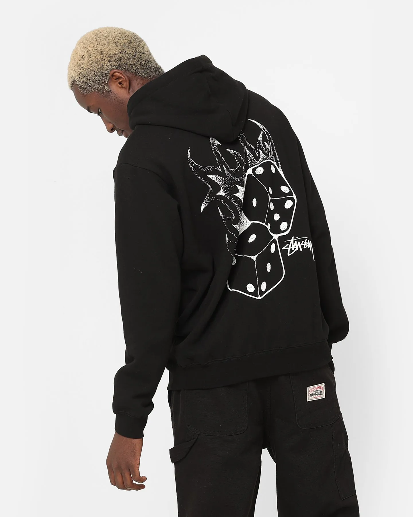 Stussy Fire Dice 50-50 Hoodie Pigment Black