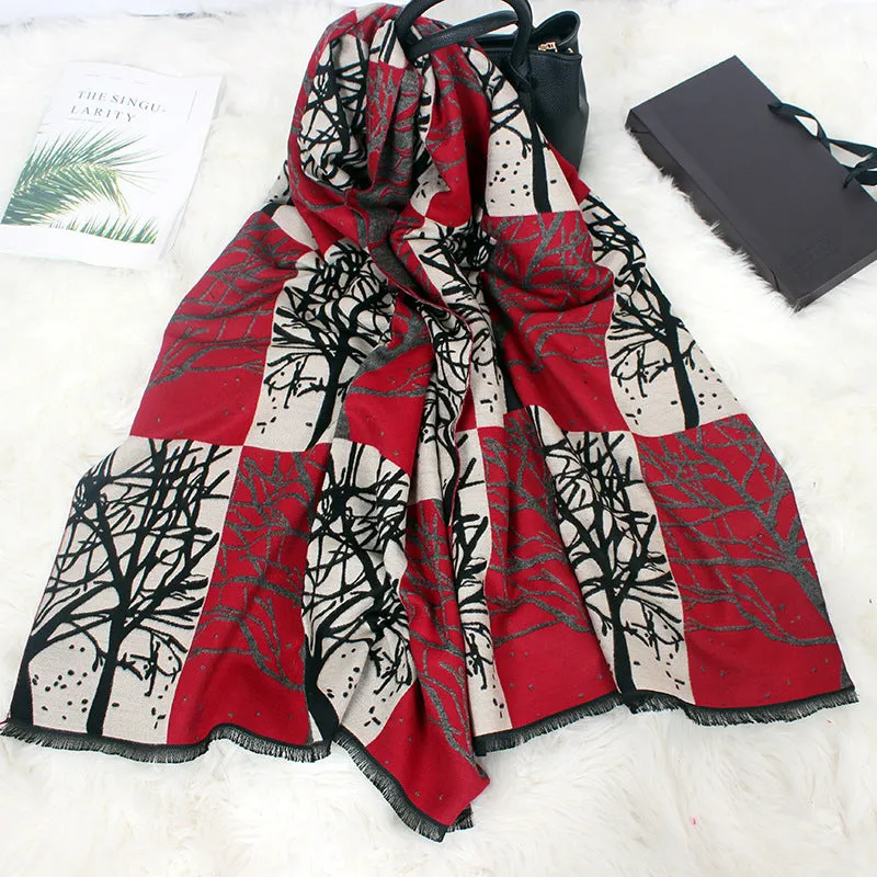 Summer office large shawl long warm all-match autumn and winter shawl scarf women's dual-use