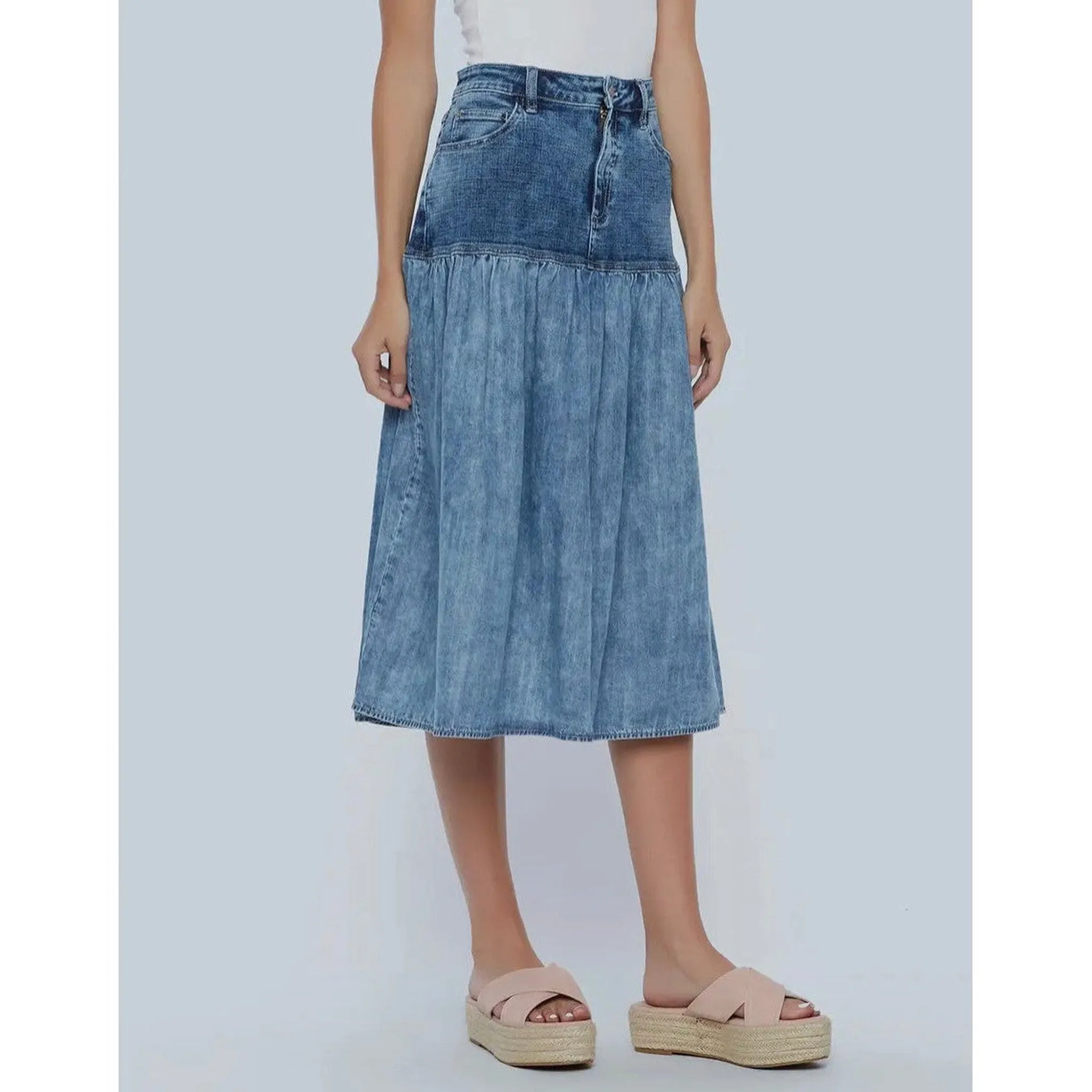 Sway Denim Midi Skirt