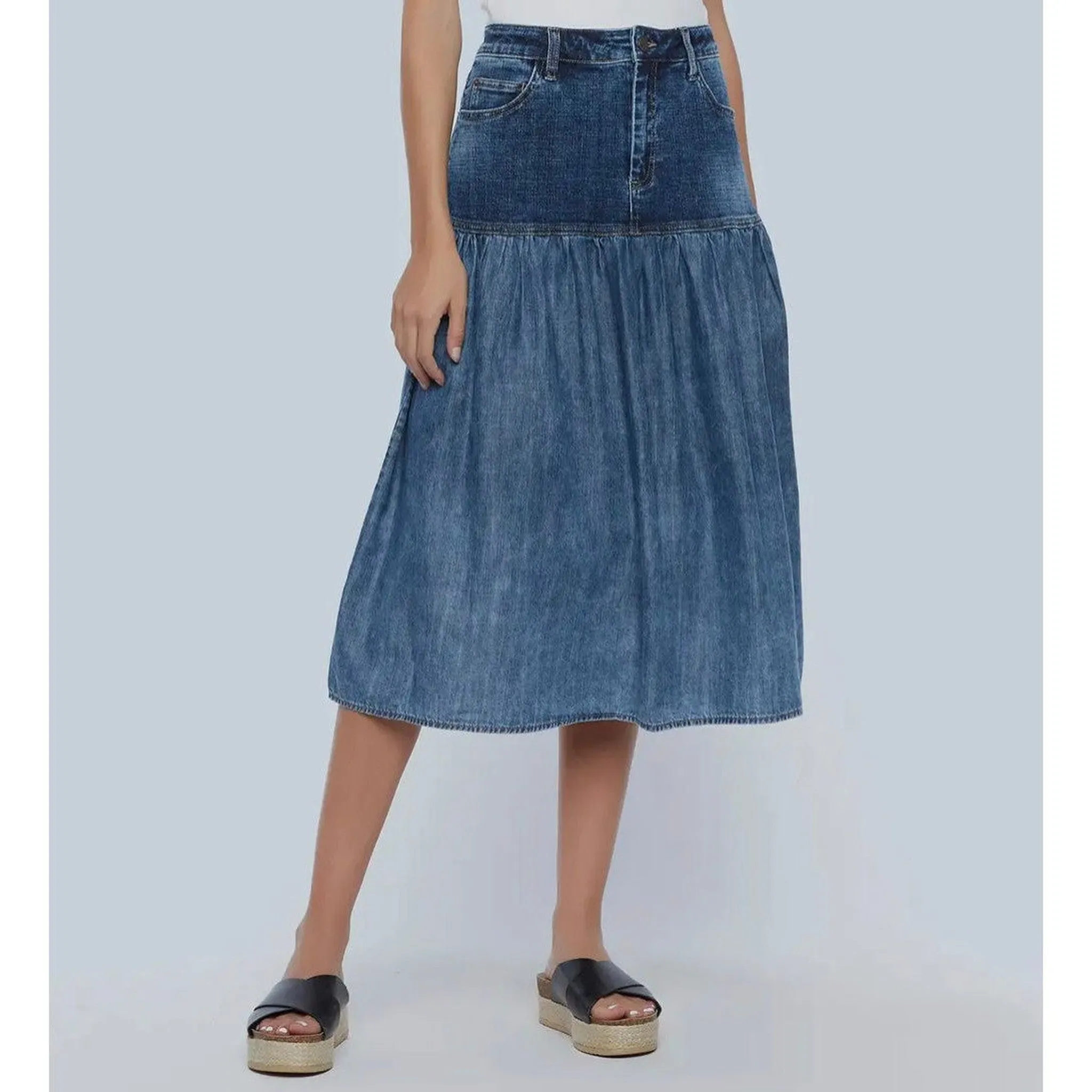 Sway Denim Midi Skirt