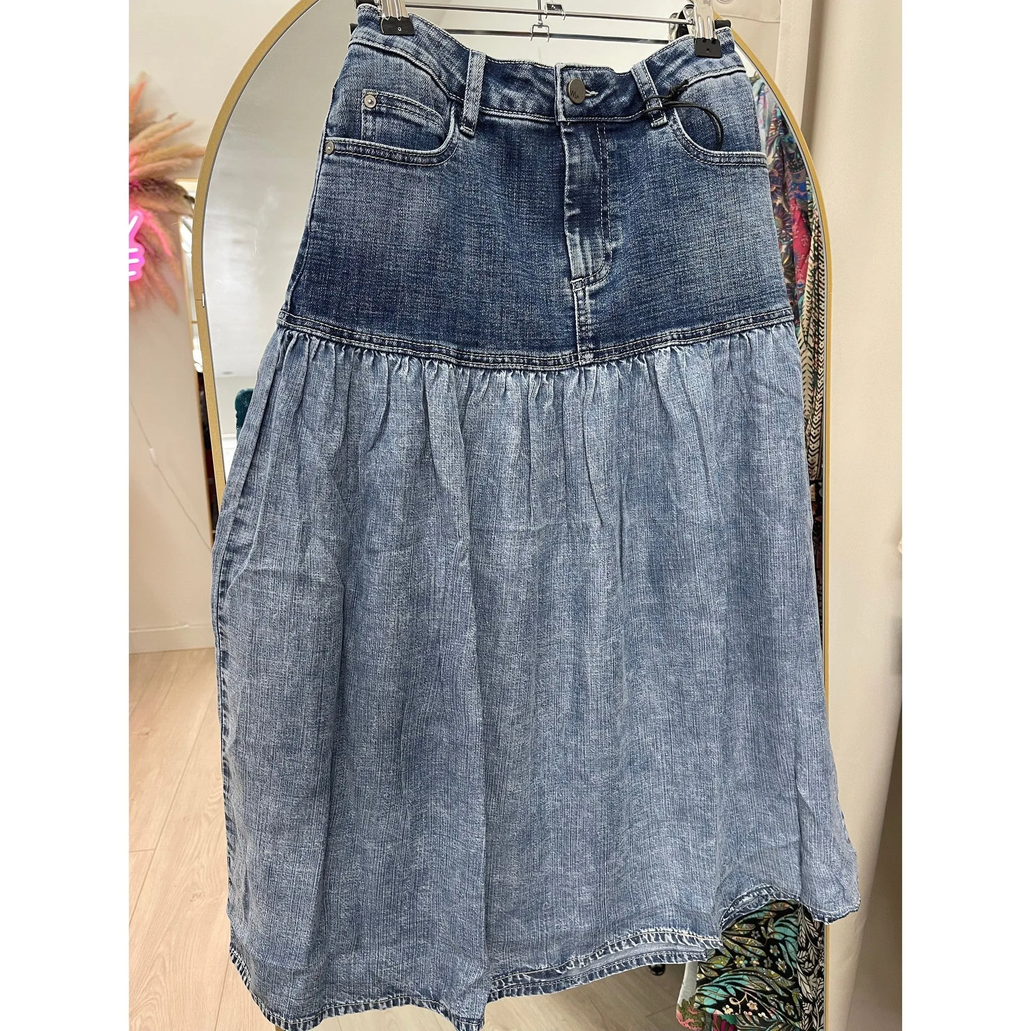 Sway Denim Midi Skirt