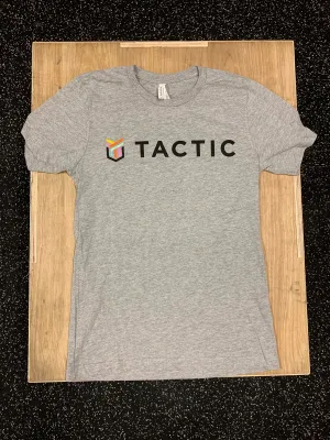 Tactic Wordmark Unisex Tee - Heather Grey