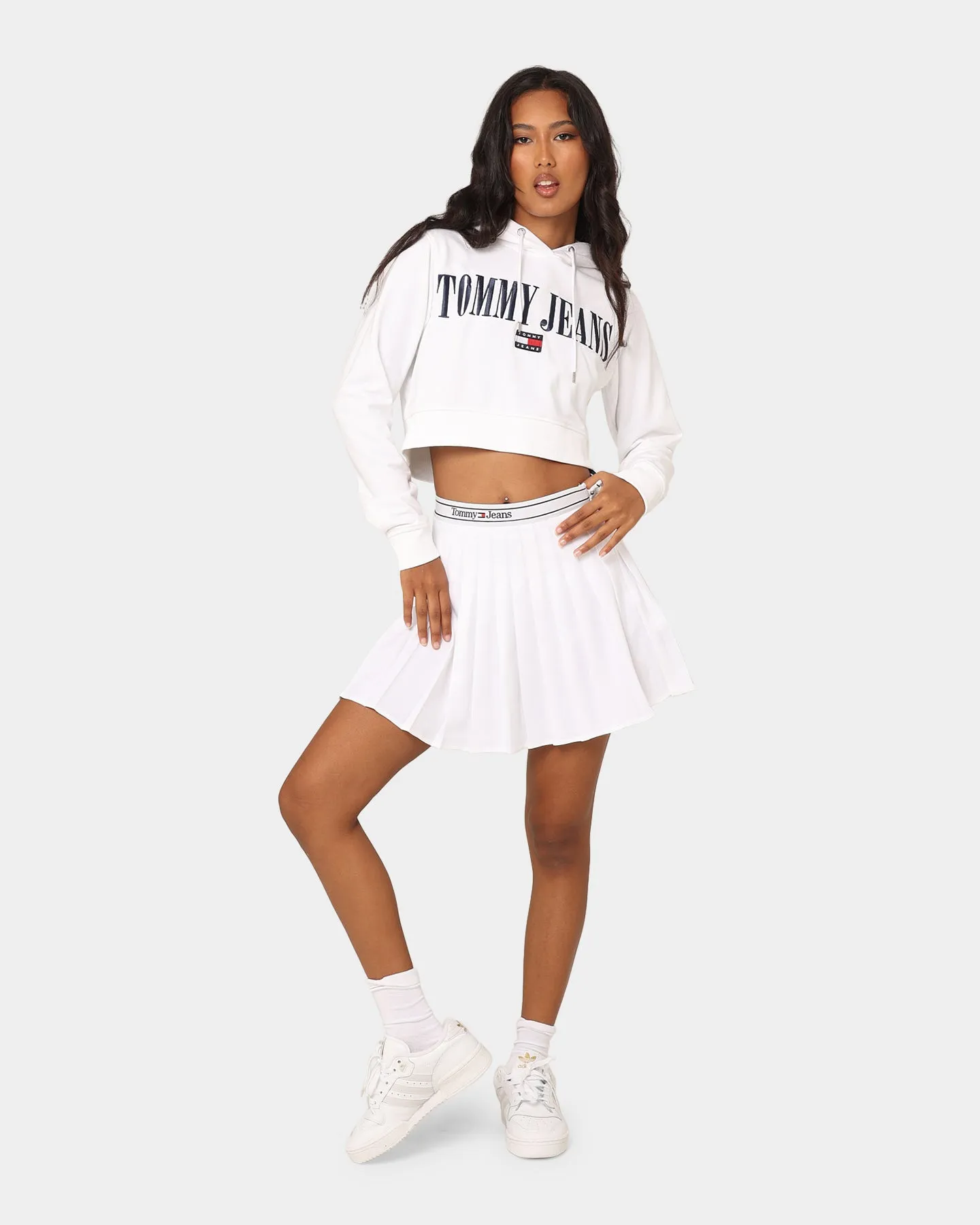 Tommy Jeans Women's TJW Super Crop Archive 2 Hoodie White