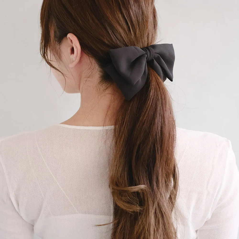 Versatile Solid Bow Hair Barrette