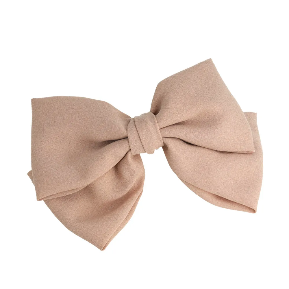 Versatile Solid Bow Hair Barrette