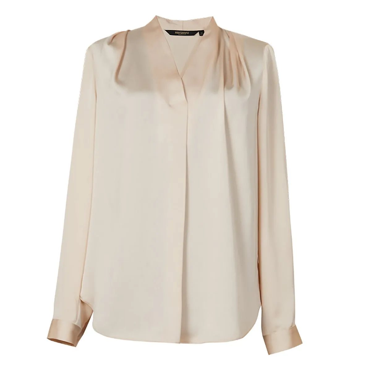 Versatile V-Neck Apricot Shirt