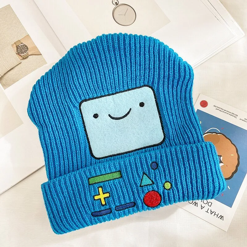 Video Game Beanie With Cute Happy Face