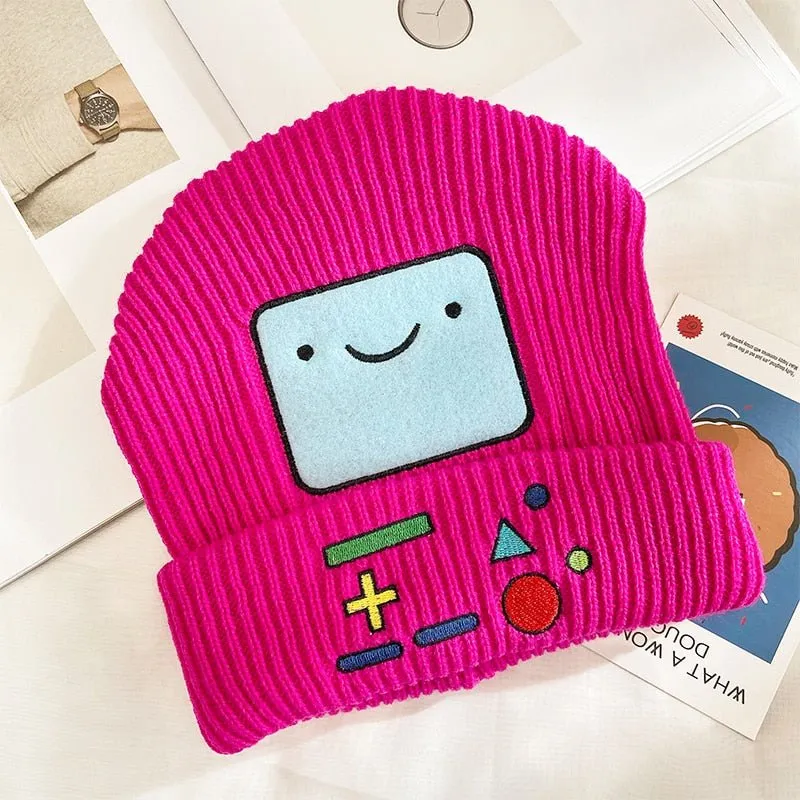 Video Game Beanie With Cute Happy Face